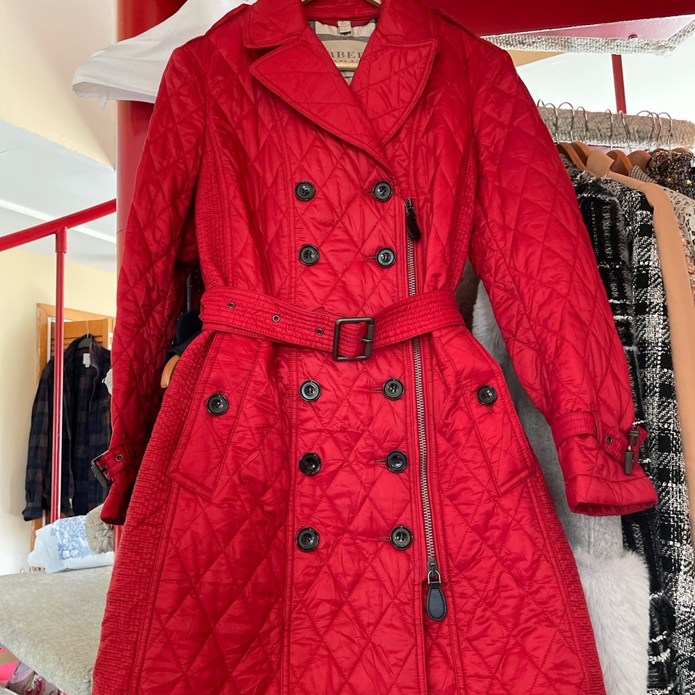 Burberry quilted trench coat with belt - Picture 12 of 16